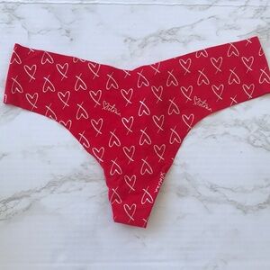 Victoria’s Secret sexy red heart thong panty size medium